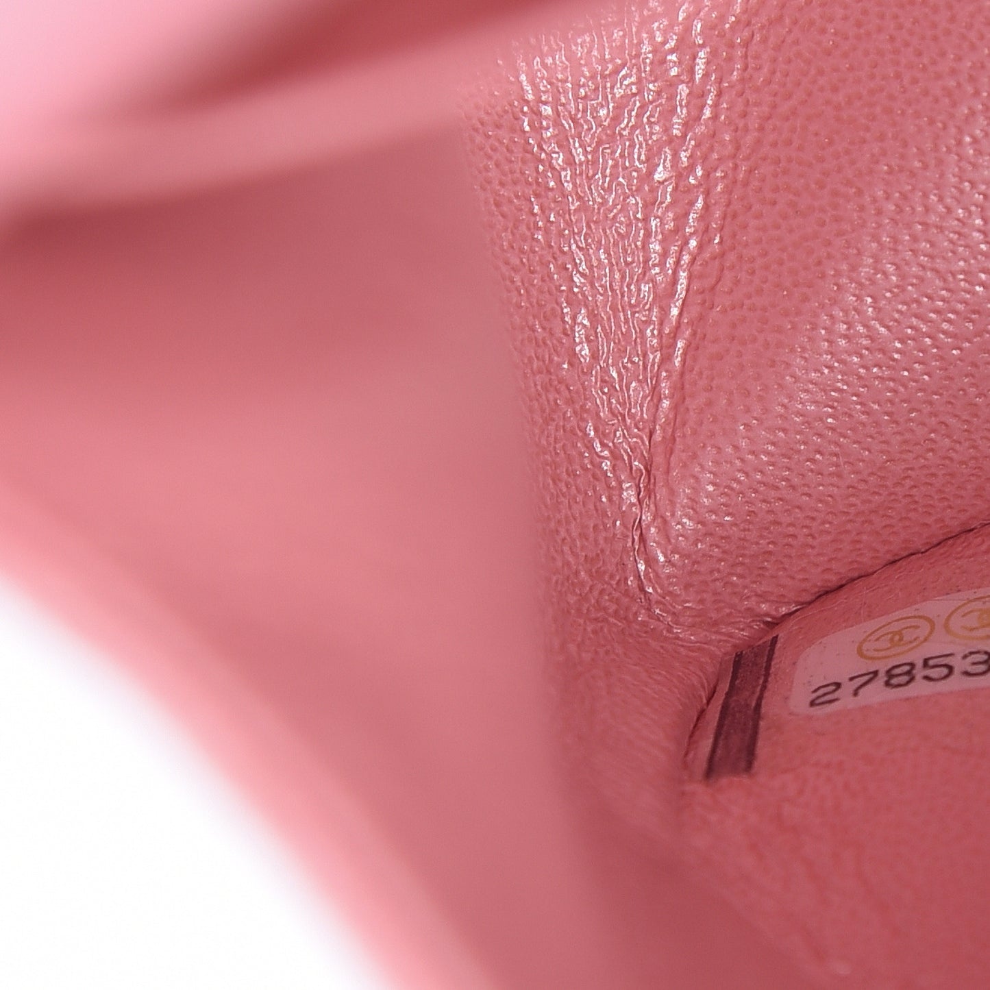 Iridescent Caviar Quilted Medium Double Flap Rose Pink