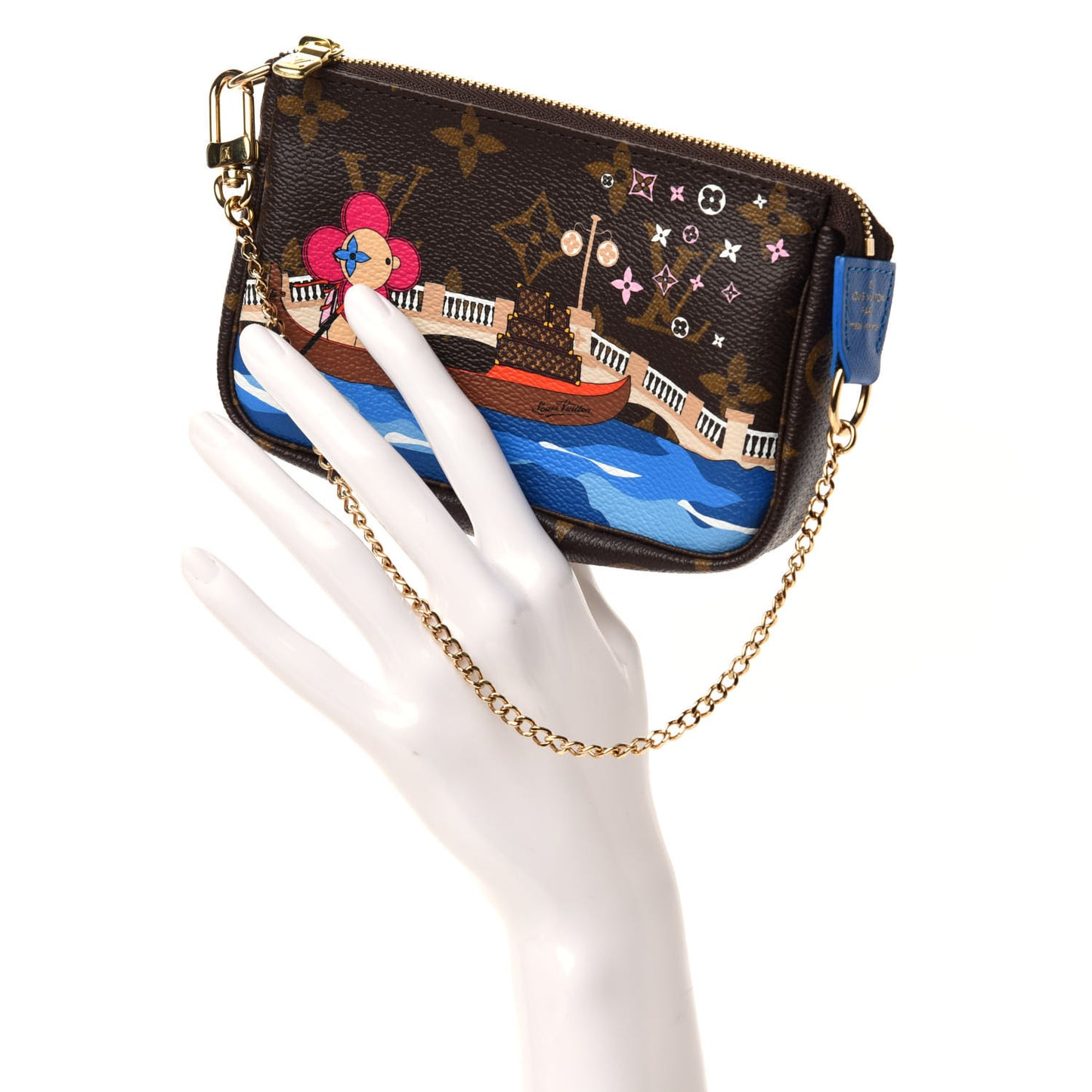 Monogram 2019 Christmas Animation Mini Venice Pochette Accessories Blue