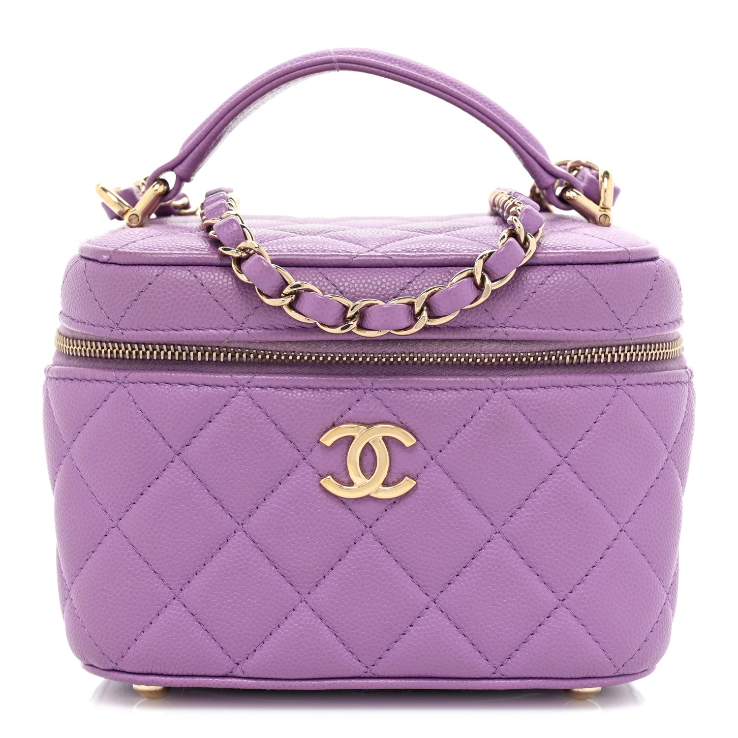 Chanel Caviar Quilted Small CC Vanity Case Purple 1 of 13