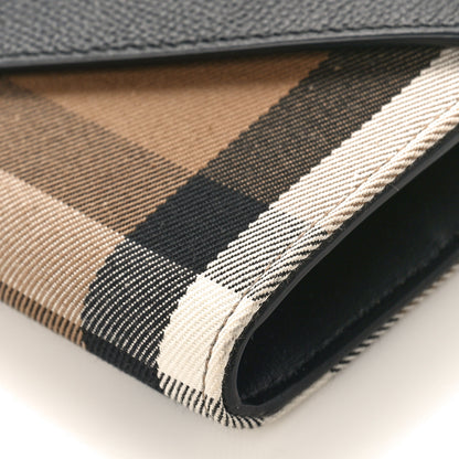 Burberry Vintage Check Grain Calfskin Halton Wallet Black 8 of 8