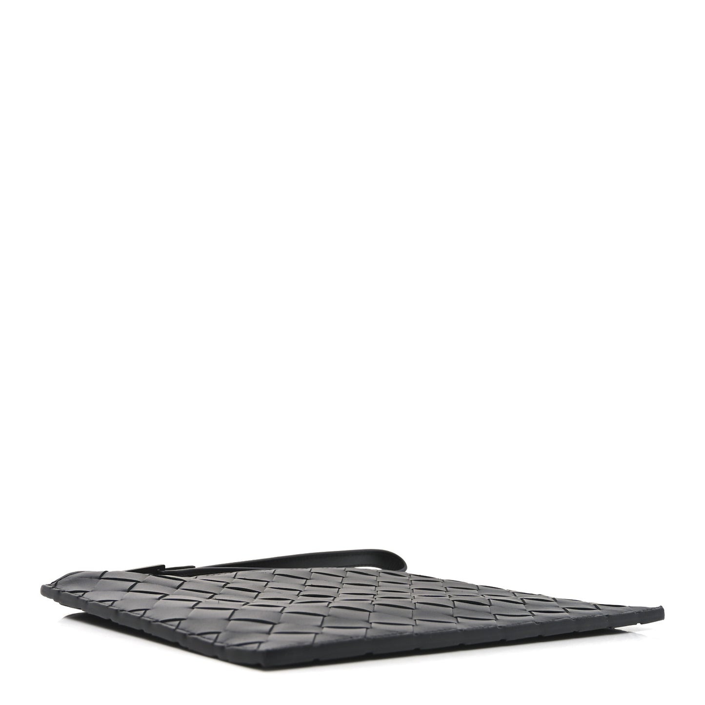 Nappa Intrecciato Wristlet Zip Wallet Black