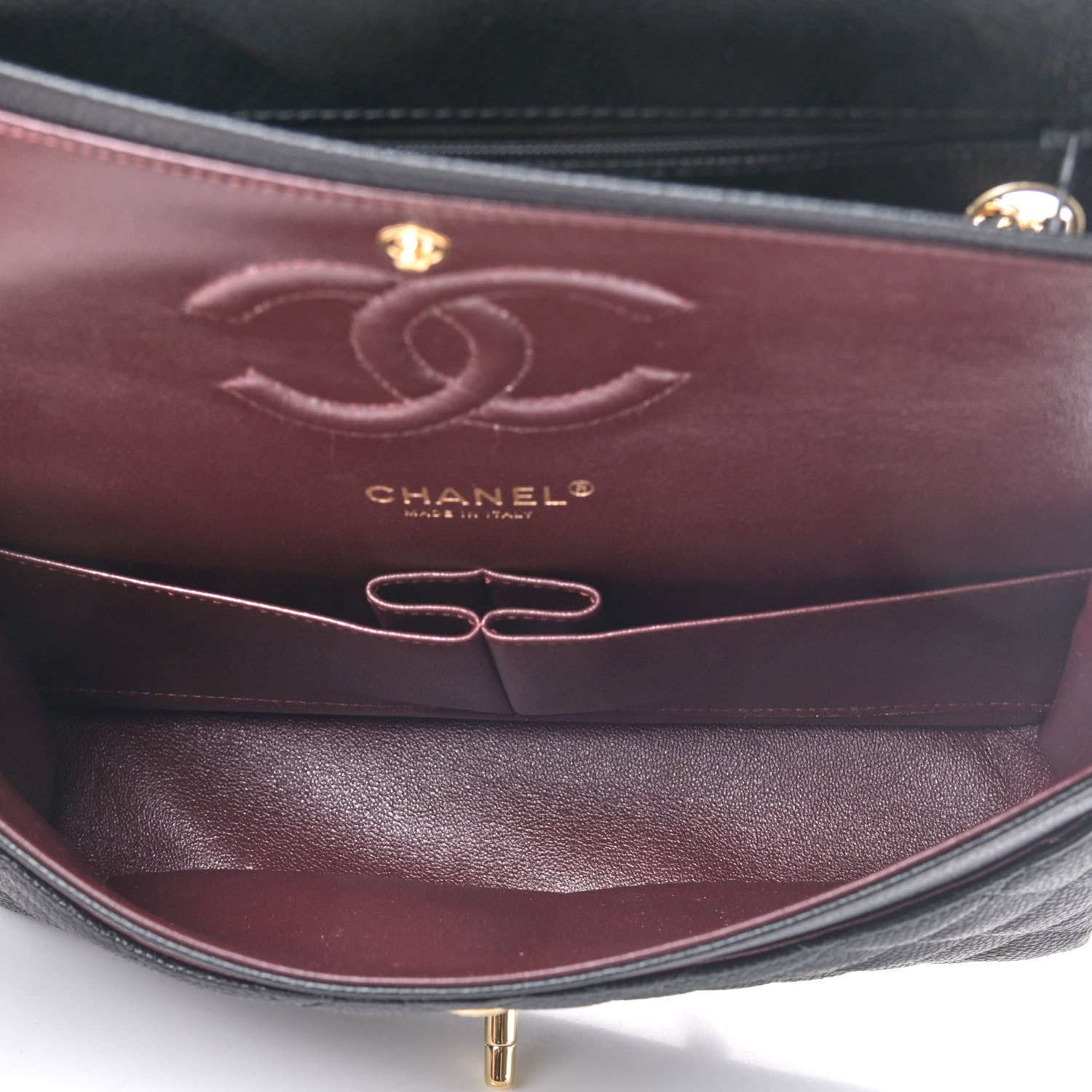 Chanel Caviar Quilted Medium Double Flap Black 4 of 5