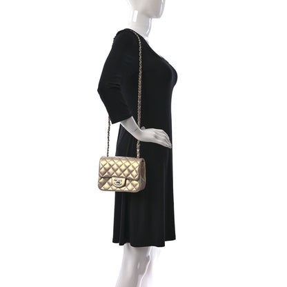 Chanel Iridescent Calfskin Quilted Mini Square Flap Pink 2 of 10