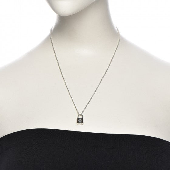 Louis Vuitton Sterling Silver Lockit Necklace 2 of 6