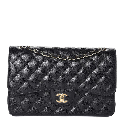 Chanel Caviar Quilted Jumbo Double Flap Black 1 of 8
