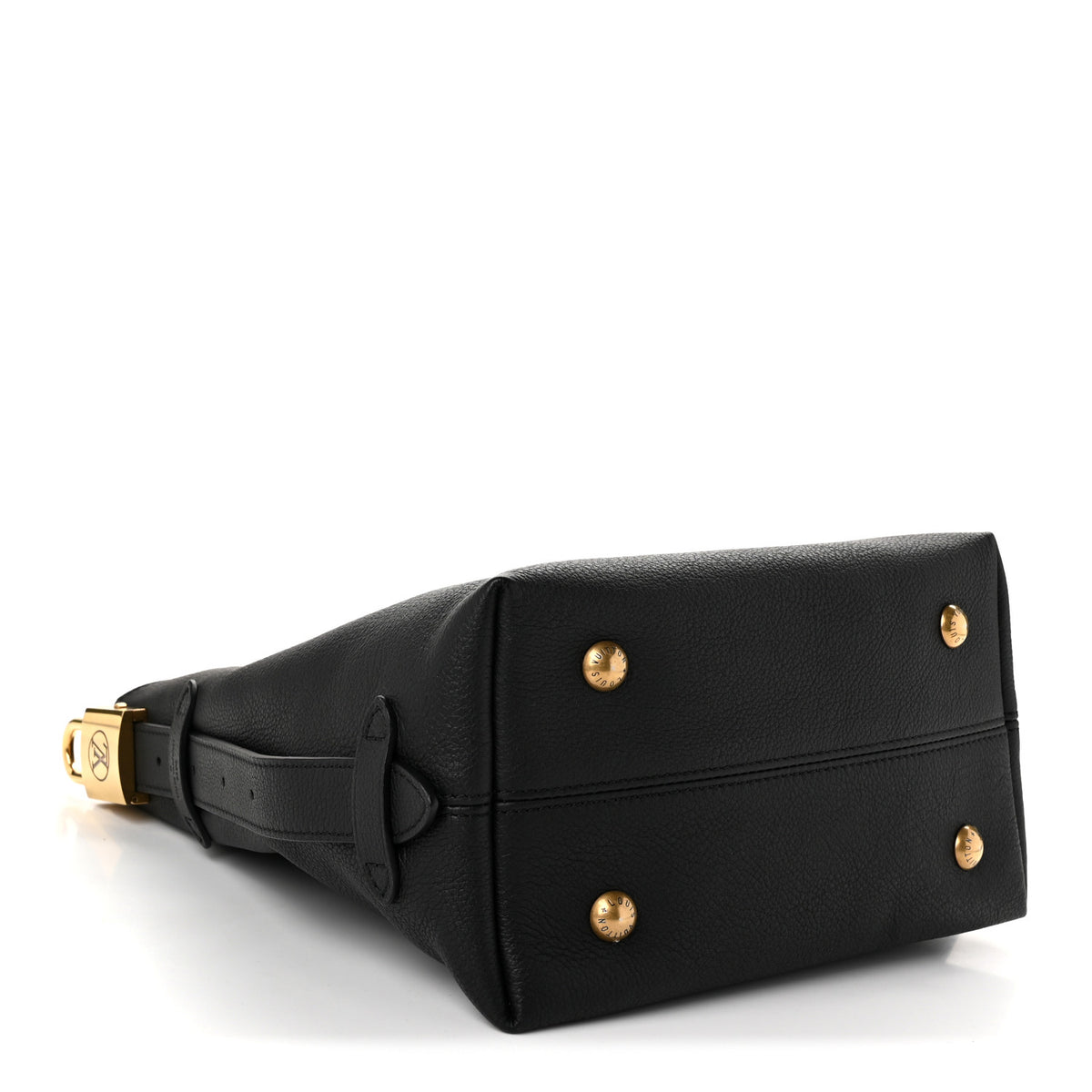 Louis Vuitton Grained Calfskin Low Key Hobo PM Black 5 of 10