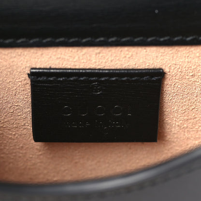 Gucci Boarded Plutone Calfskin Mini Horsebit 1955 Crossbody Bag Black 6 of 9
