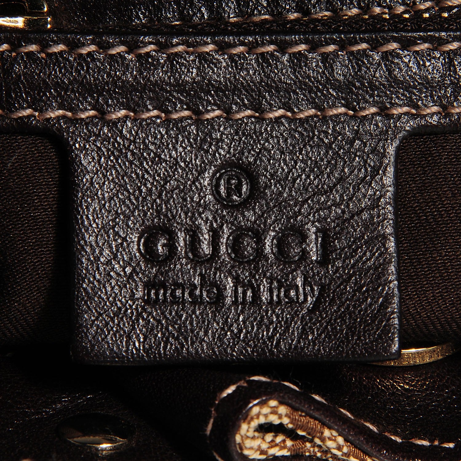 Gucci Monogram Studded Pelham Tote Dark Brown 6 of 9