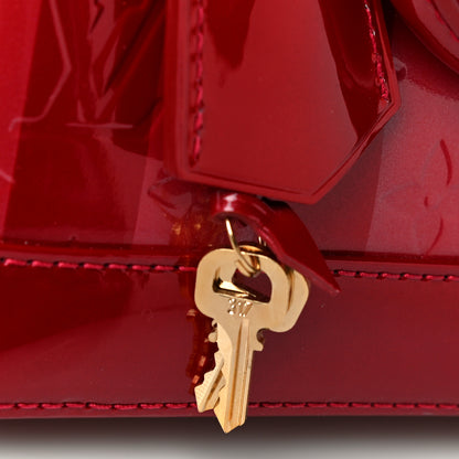 Louis Vuitton Vernis Rayures Alma BB Pomme D'Amour 11 of 14