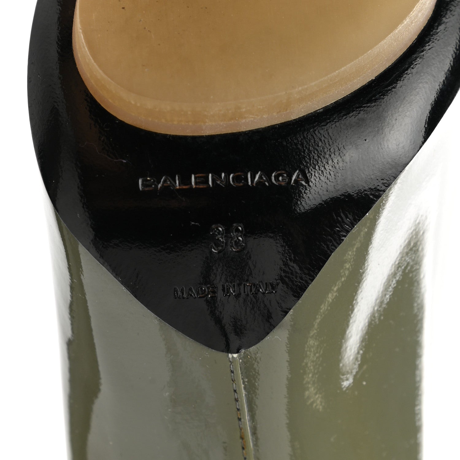 Balenciaga Patent Pointed Toe Pumps 38 Grey 6 of 11