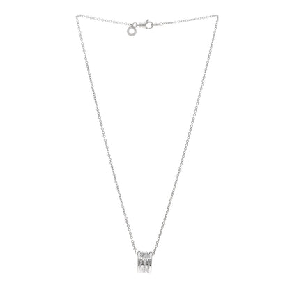Bulgari 18K White Gold Diamond B.Zero1 Pave Pendant Necklace 4 of 5