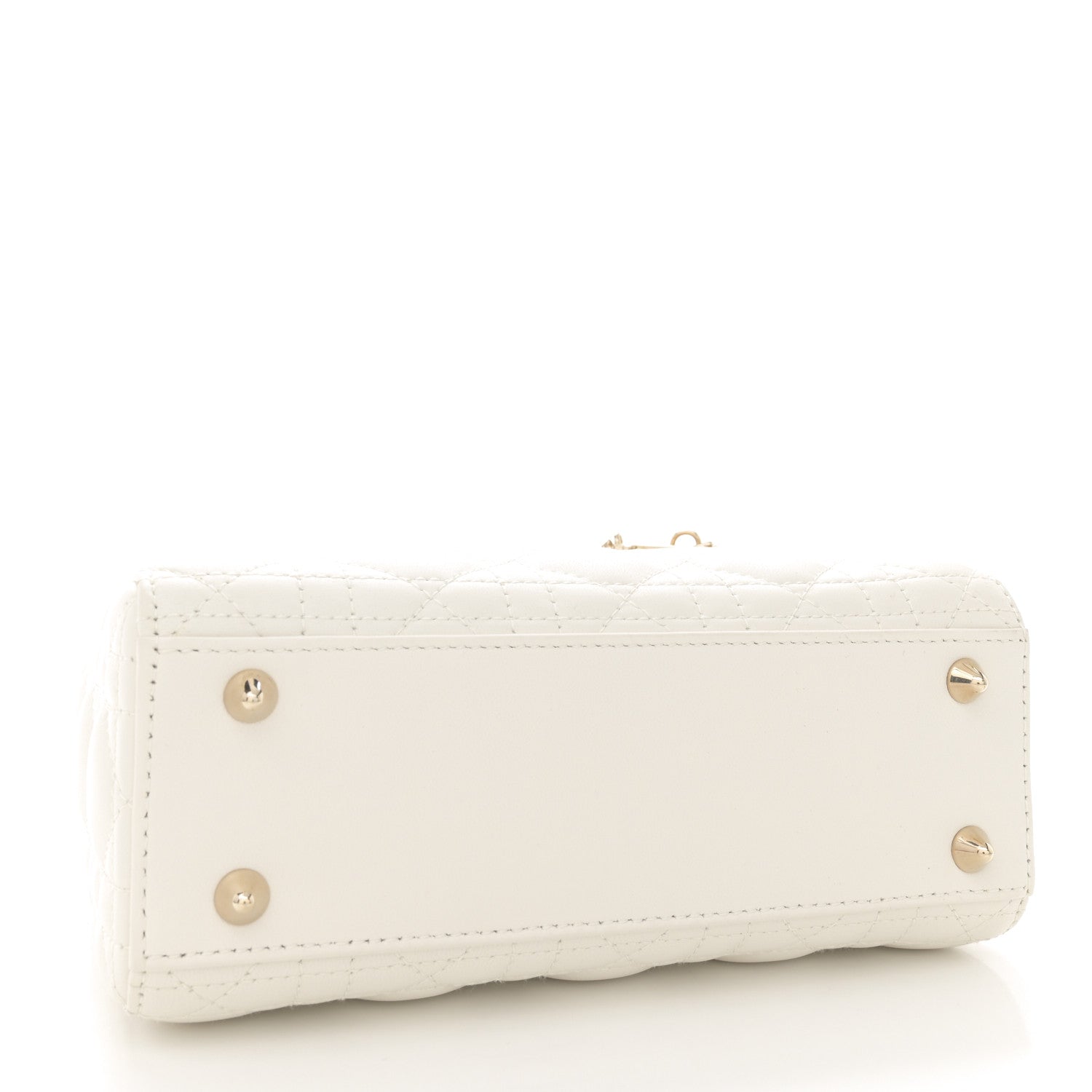 Christian Dior Lambskin Cannage Small My ABCDior Lady Dior White 4 of 10