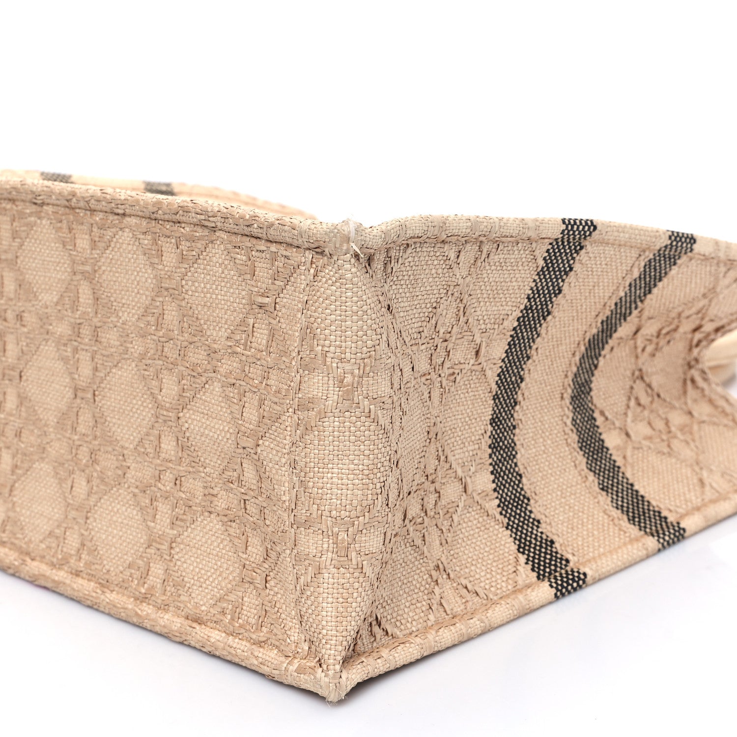 Christian Dior Raffia Cannage Large Book Tote Natural 10 of 11