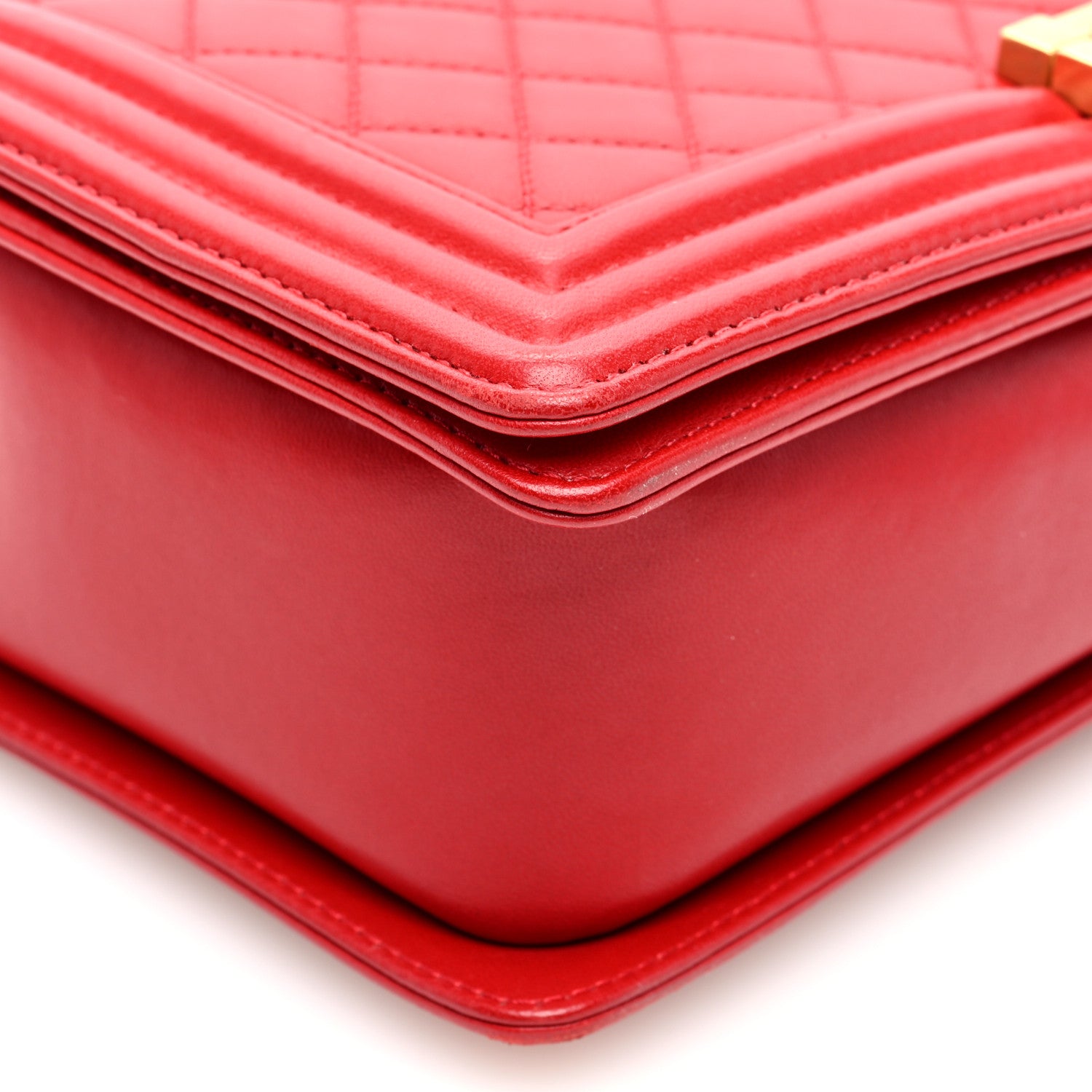 Chanel Lambskin Quilted New Medium Boy Flap Red 9 of 10