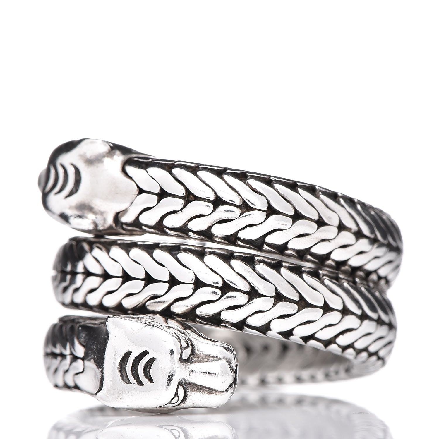 John Hardy Sterling Silver Macan Coil Ring 57 8 3 of 6