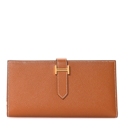 Hermes Epsom Bearn Gusset Wallet Gold 1 of 8