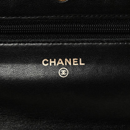 Chanel Lambskin Quilted Wallet On Chain WOC Black 6 of 11
