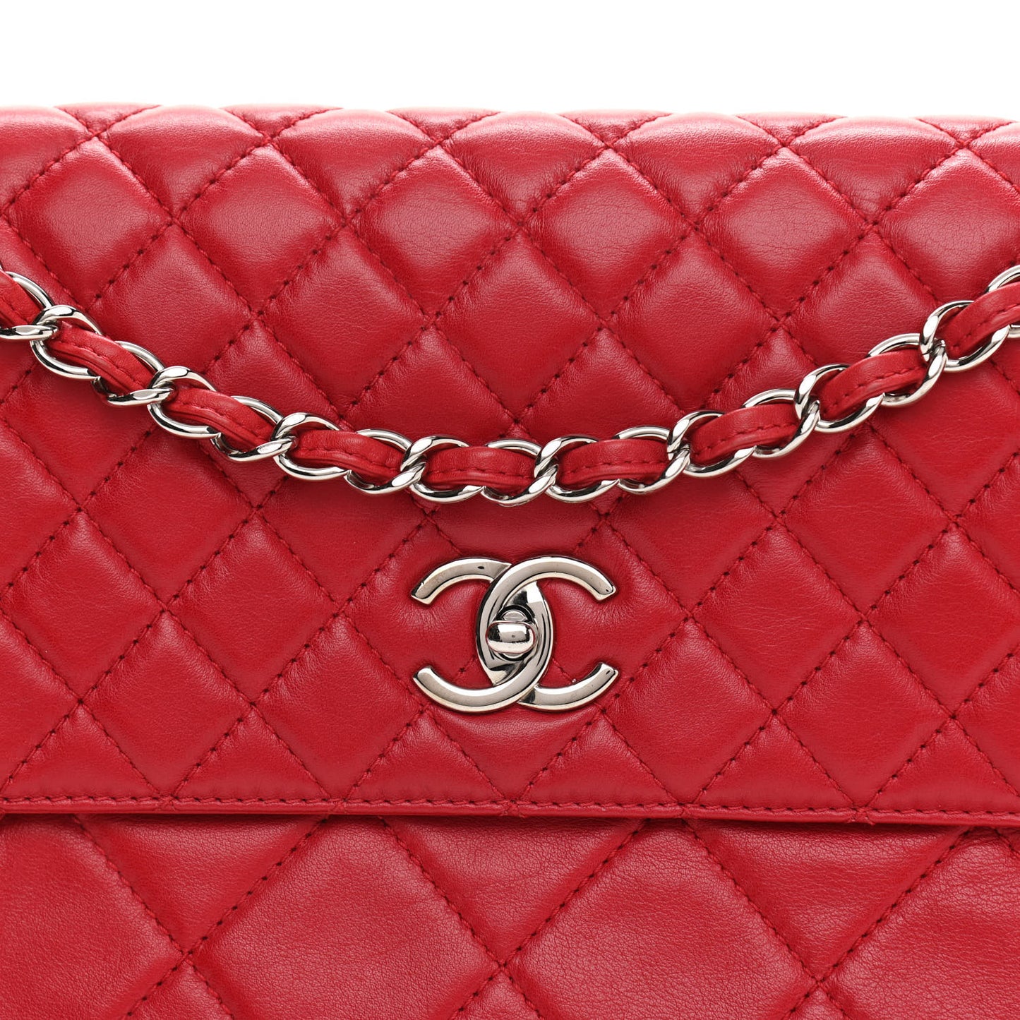 Calfskin Quilted In The Business Flap Bag Red