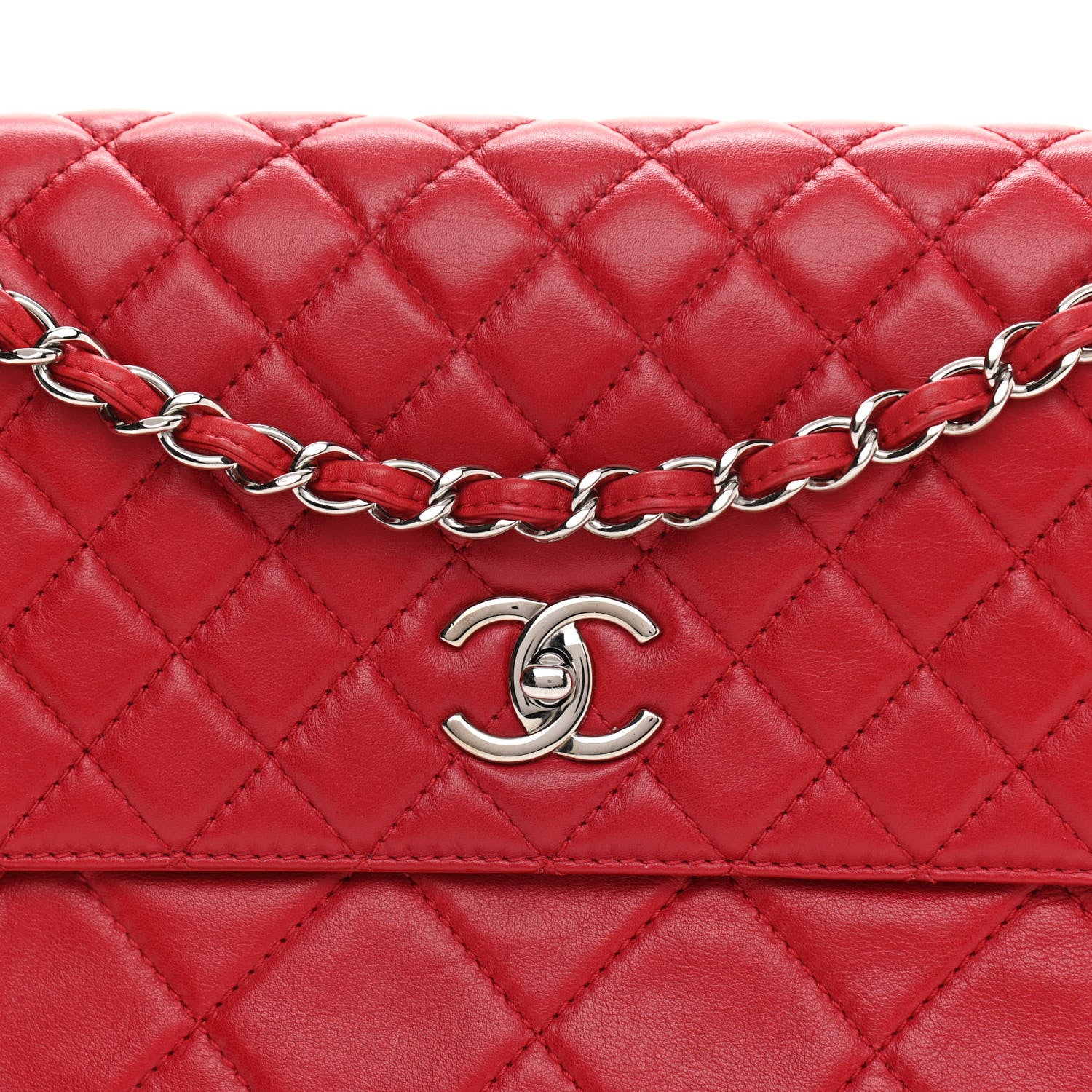 Chanel Calfskin Quilted In The Business Flap Bag Red 8 of 12