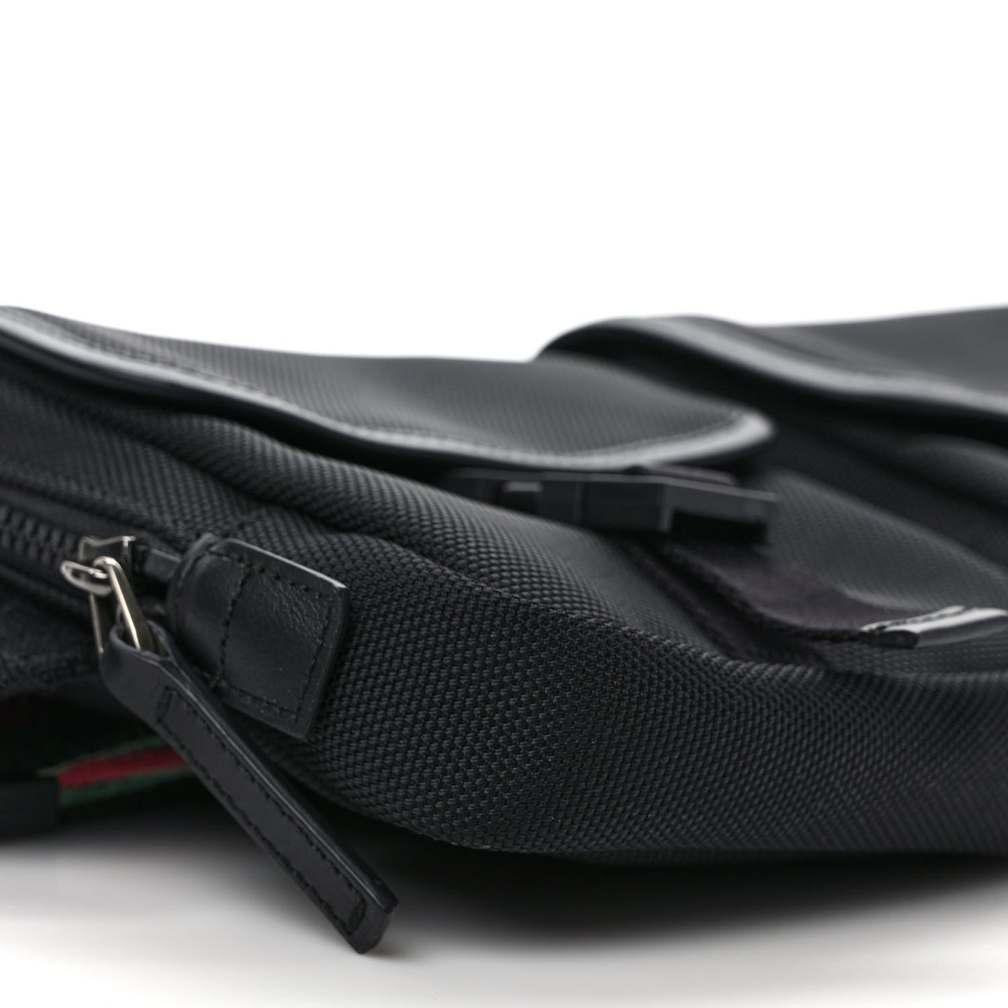 Techno Canvas Web Band Belt Bag Black