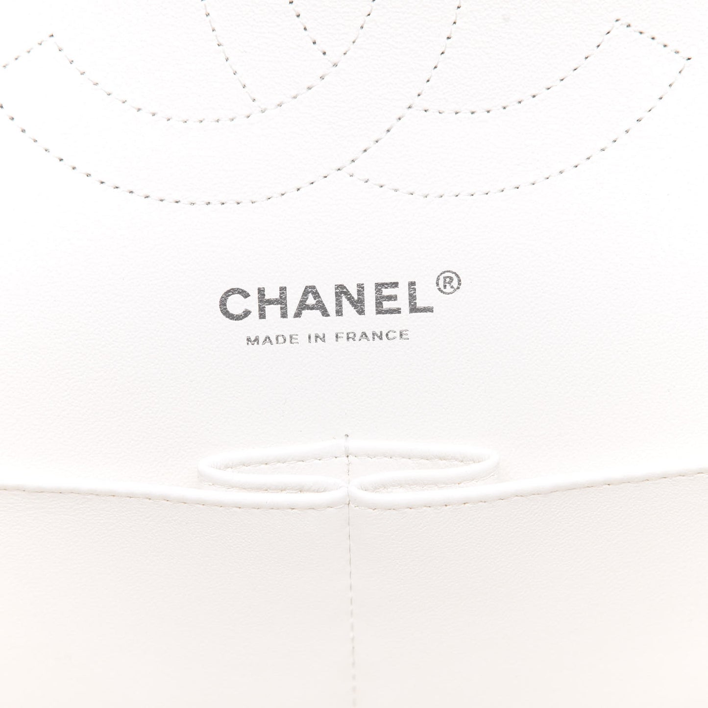 Caviar Quilted Jumbo Double Flap White