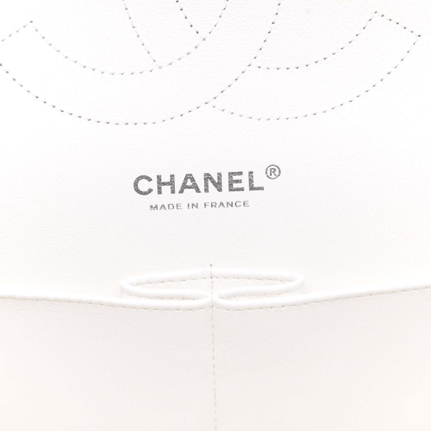 Chanel Caviar Quilted Jumbo Double Flap White 5 of 9