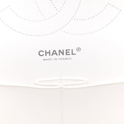 Chanel Caviar Quilted Jumbo Double Flap White 5 of 9
