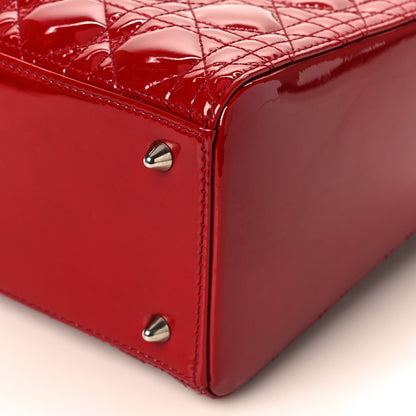 Christian Dior Patent Cannage Medium Lady Dior Red 8 of 8