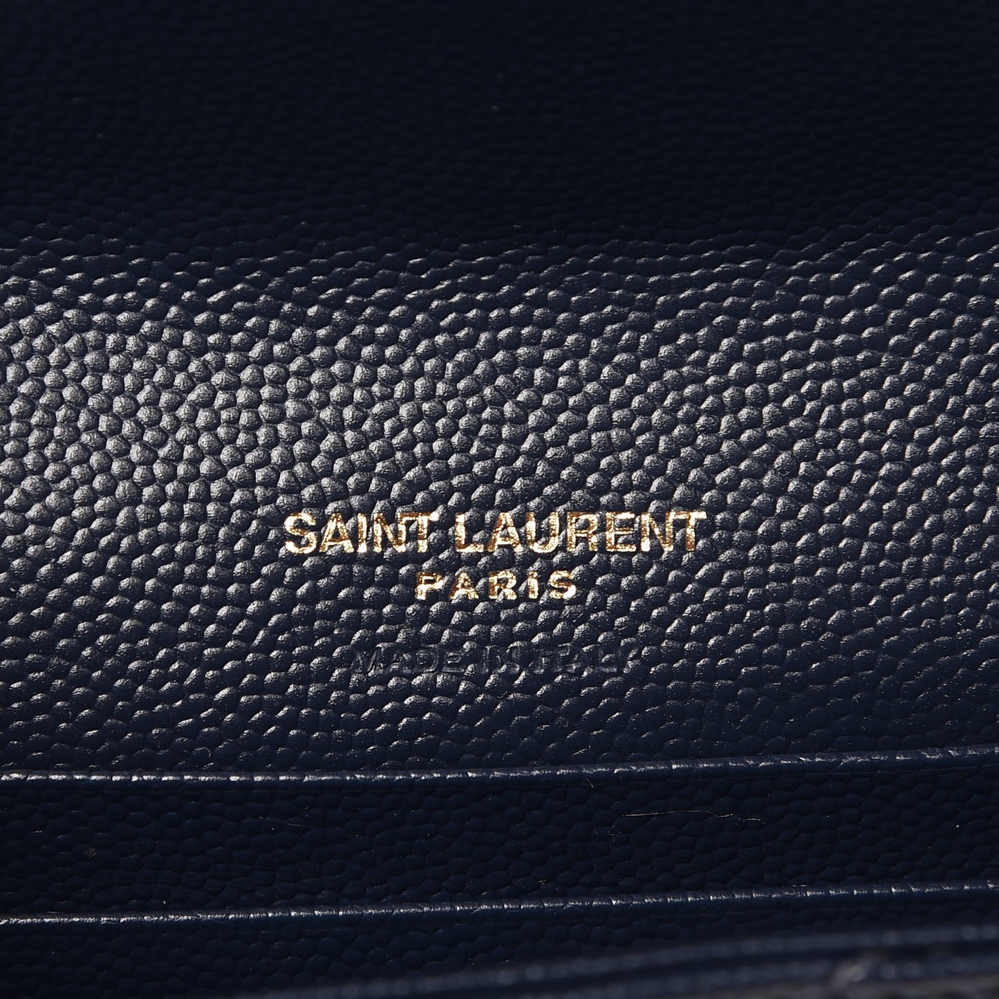 Grain De Poudre Matelasse Chevron Small Monogram Envelope Wallet Navy