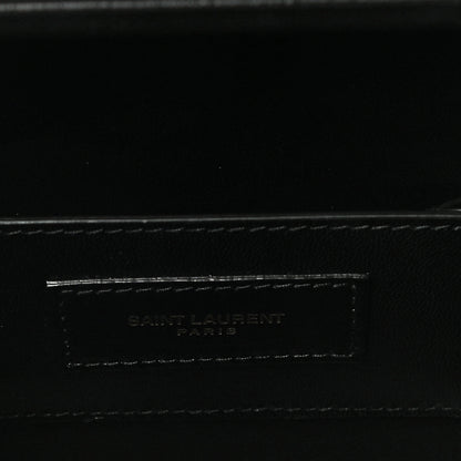Saint Laurent Velvet Monogram Small Kate Slide Chain Crossbody Box Bag Black 5 of 12