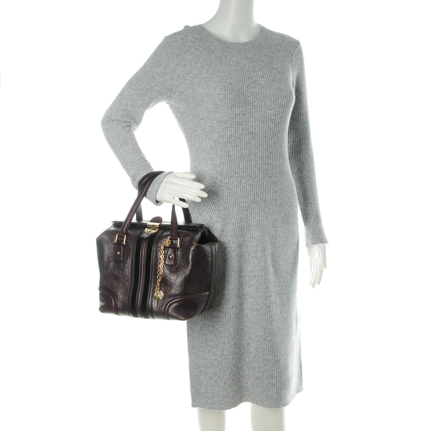 Guccissima Treasure Boston Dark Brown