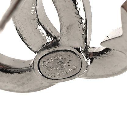 Chanel Crystal CC Starfall Earrings Silver 4 of 5