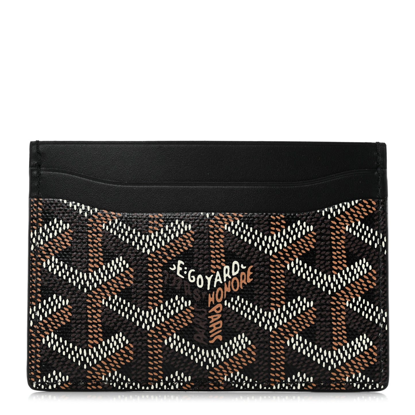 Goyardine Saint Sulpice Card Holder Black