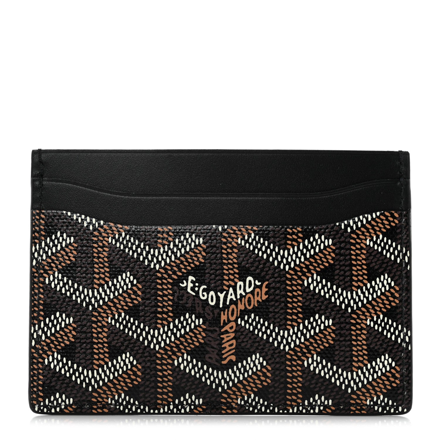 Goyard Goyardine Saint Sulpice Card Holder Black 1 of 7
