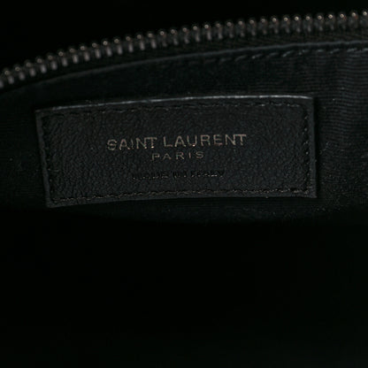 Saint Laurent Crinkled Calfskin Matelasse Monogram Medium Niki Shopper Tote Black 6 of 11