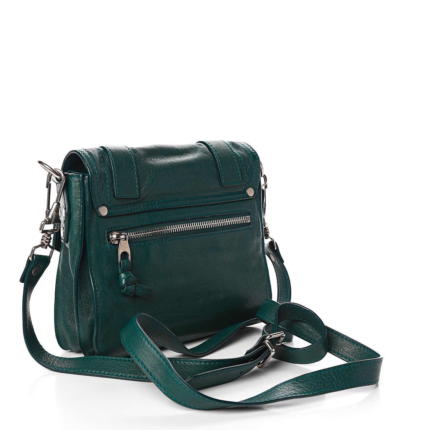 Proenza Schouler Lambskin PS1 Mini Pouch Messenger Bag Teal 2 of 12