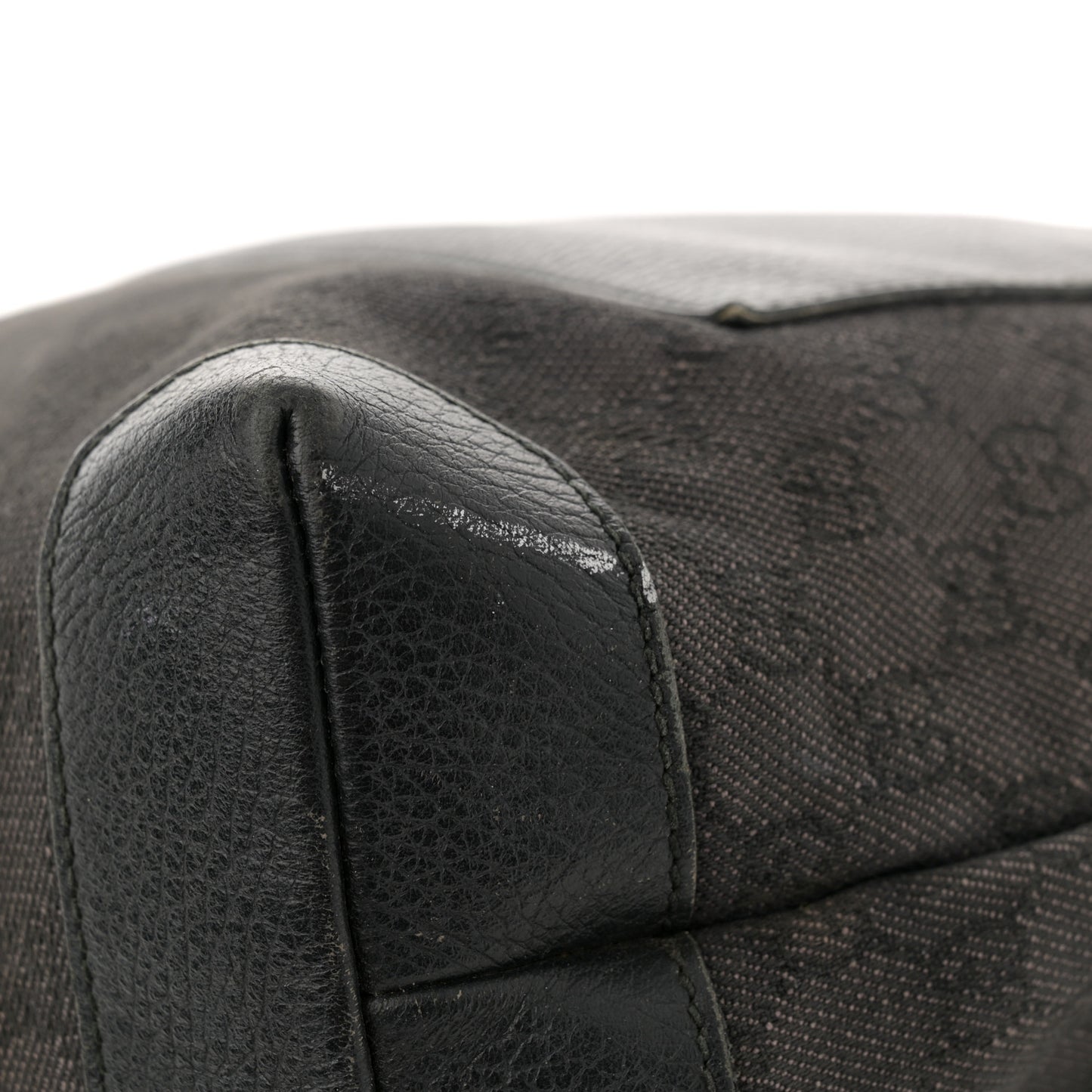 Nylon Calfskin Monogram Tall Tote Dark Brown