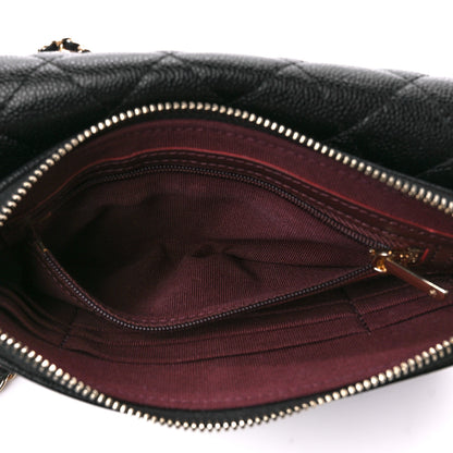 Chanel Caviar Quilted Flap Phone Holder With Chain Black 7 of 15