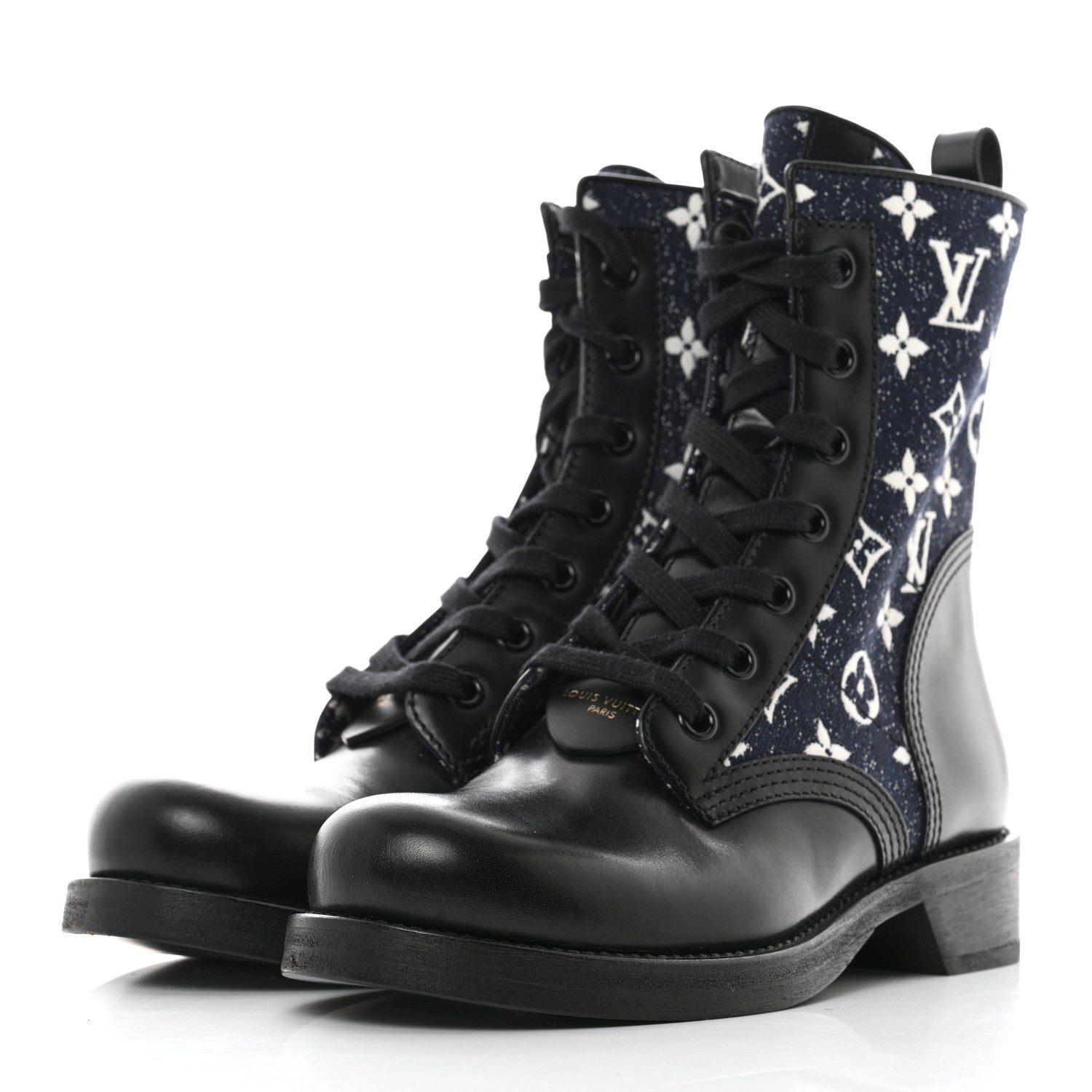 Louis Vuitton Denim Calfskin Metropolis Flat Ranger Boot 39 3 of 8