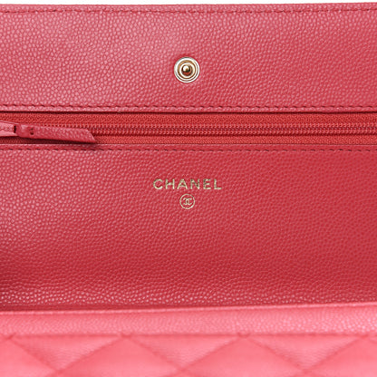 Chanel Caviar Quilted Wallet on Chain WOC Pink 7 of 11