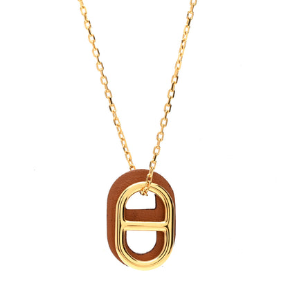 Hermes Swift O'Maillon Pendant Necklace Gold 4 of 7