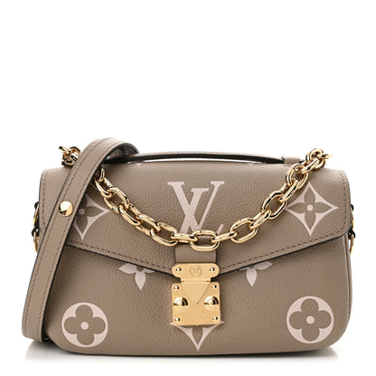 Louis Vuitton Empreinte Monogram Giant Pochette Metis East West Tourterelle Creme 1 of 10