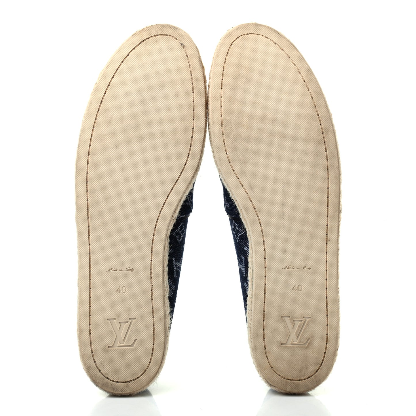 Monogram Denim Waterfall Espadrille 40 Marine