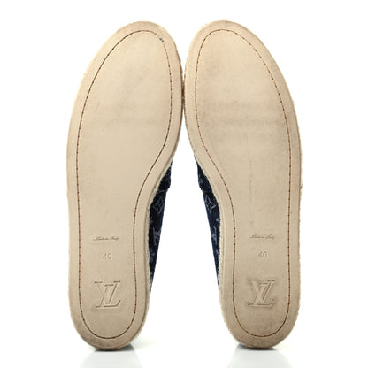 Louis Vuitton Monogram Denim Waterfall Espadrille 40 Marine 5 of 13
