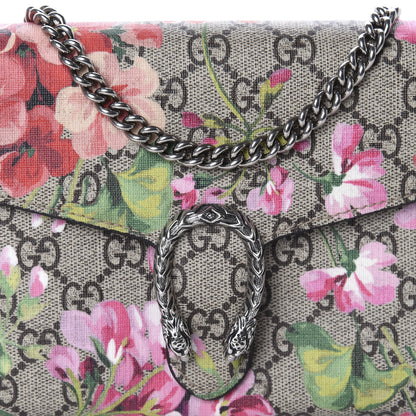 Gucci GG Supreme Monogram Blooms Mini Dionysus Chain Wallet Beige Multicolor Dry Rose 12 of 12