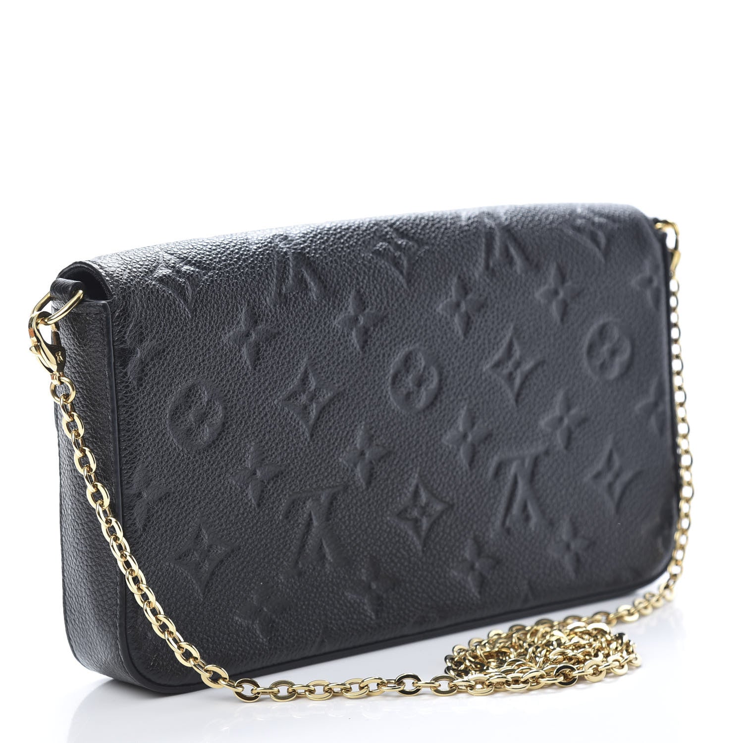 Louis Vuitton Empreinte Pochette Felicie Chain Wallet Black 3 of 11
