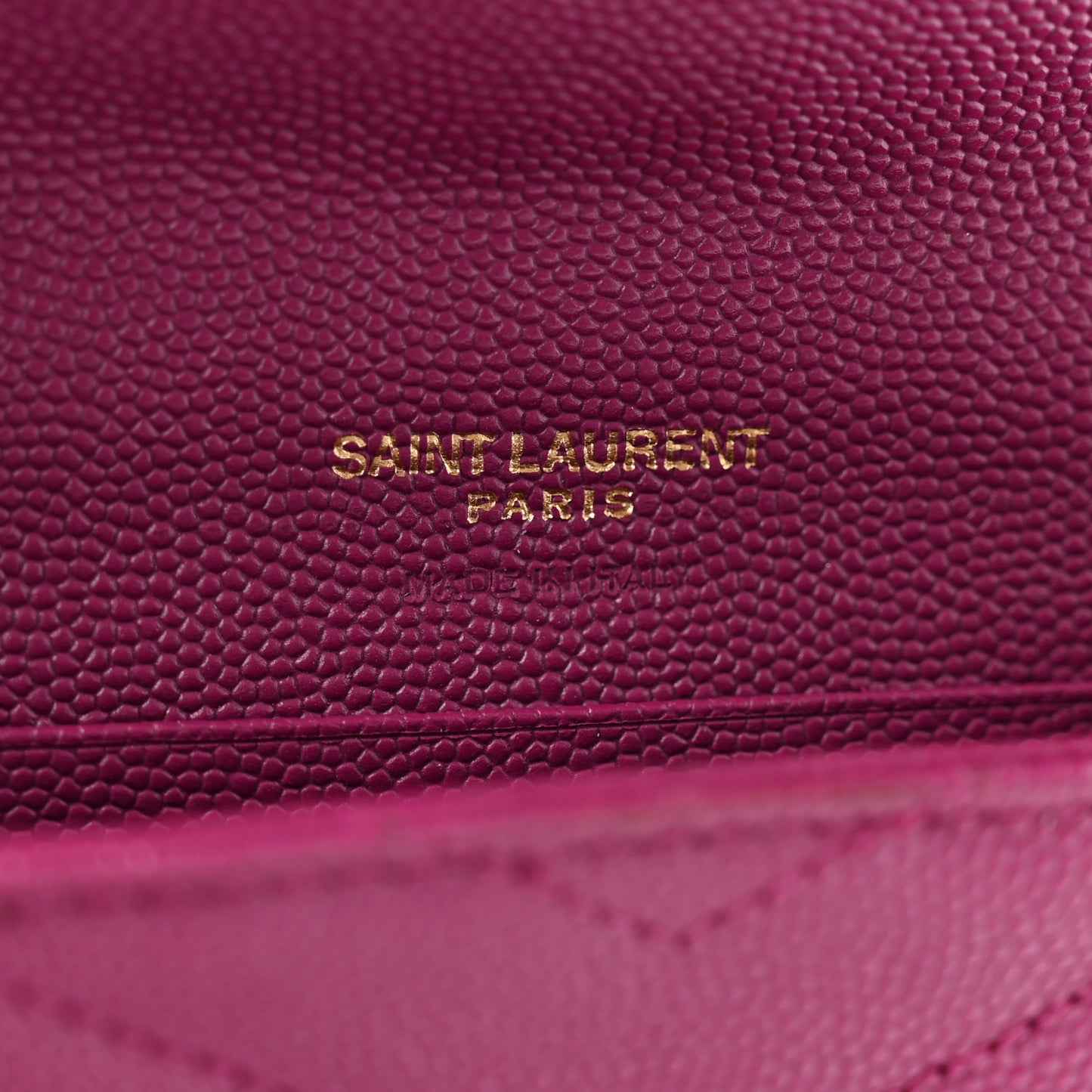 Grain De Poudre Matelasse Chevron Small Monogram Envelope Wallet Dark Grape