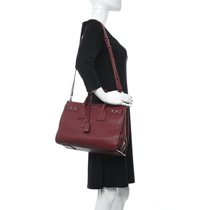 Saint Laurent Grained Calfskin Small Supple Sac De Jour Dark Pallisandre 2 of 10