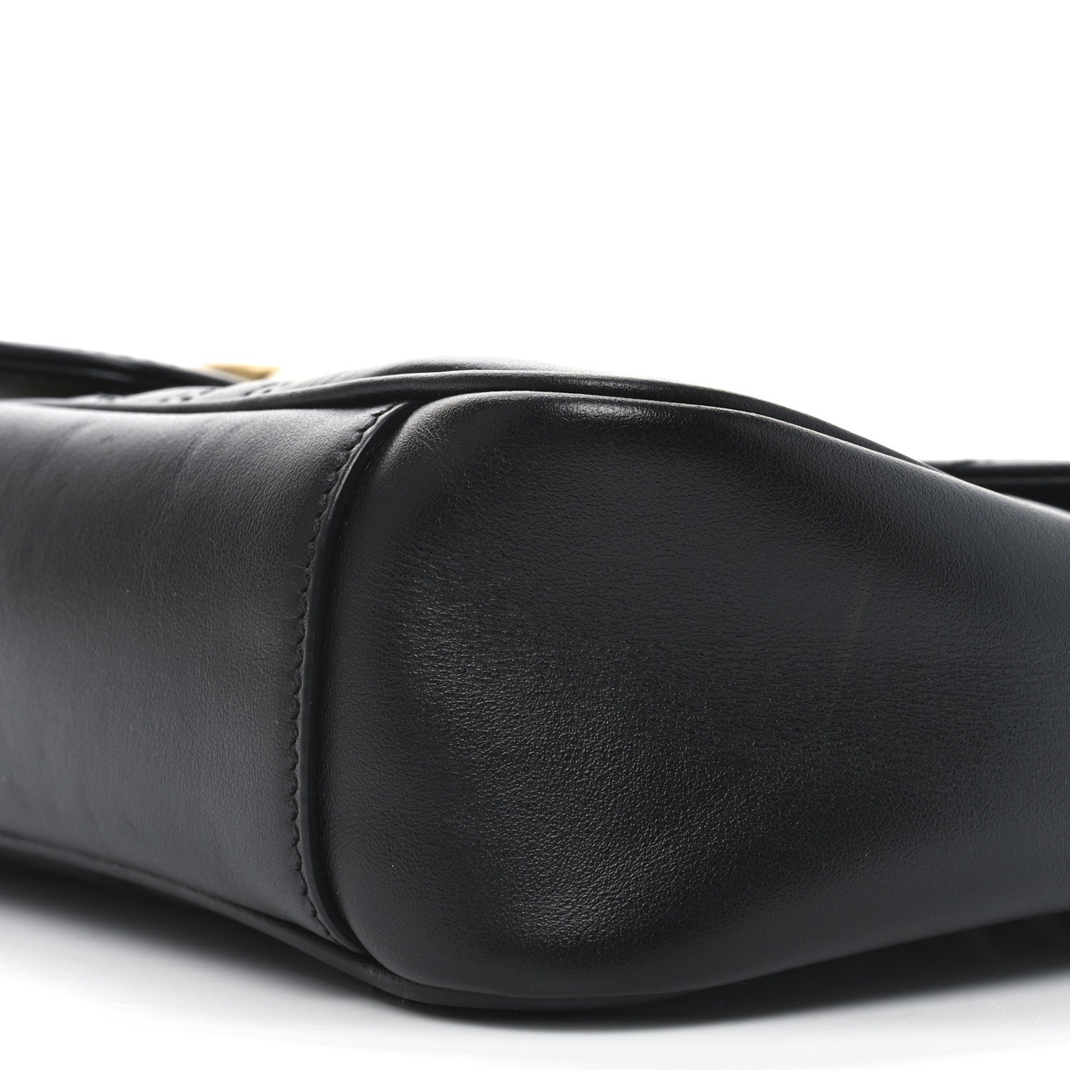 Gucci Calfskin Matelasse Medium GG Marmont Shoulder Bag Black 9 of 9