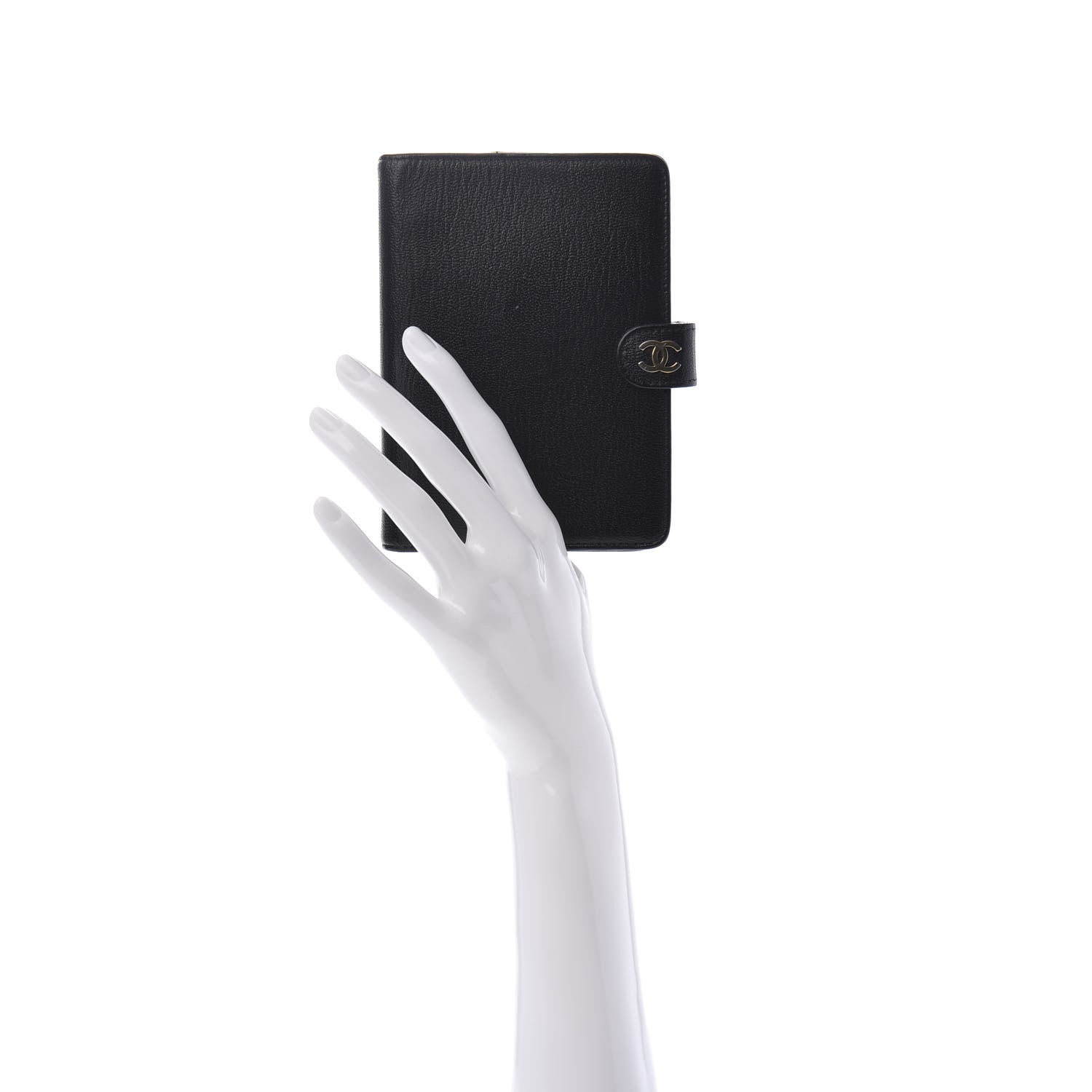 Chanel Goatskin Small Ring Agenda Planner Black 2 of 6